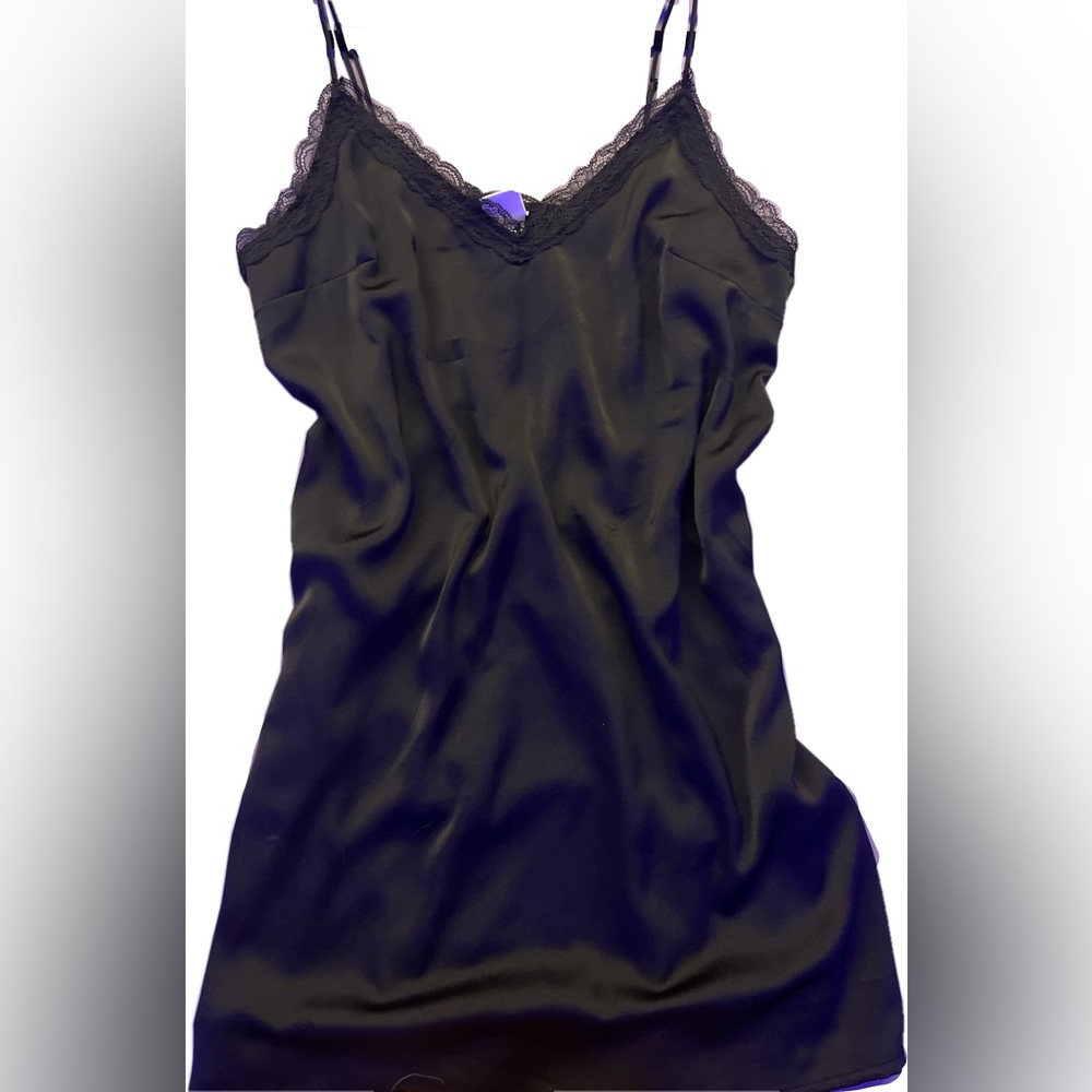 Black H&M dreamy slip dress